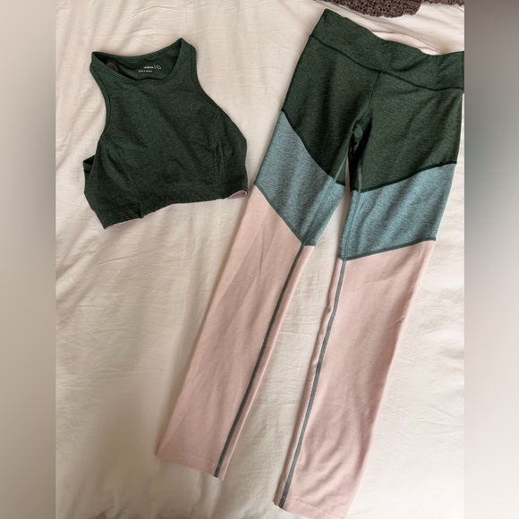Outdoor Voices Colorblock Tank & Leggings Set - WORN ONCE